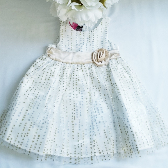 NEW Baby Girl's Sparkly Formal Dress NEW Size 12M - Picture 2 of 14